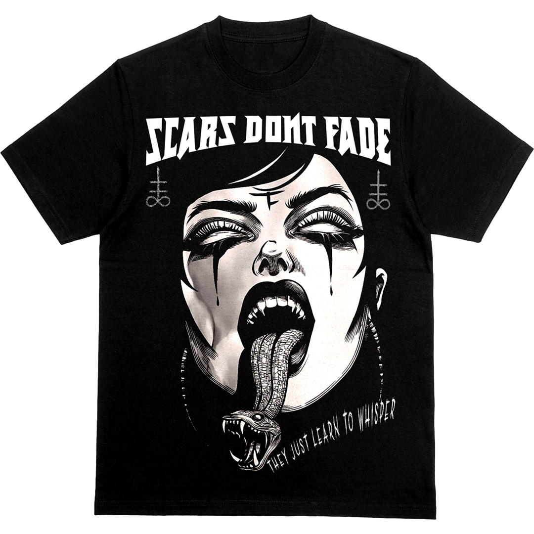 "Scars Don't Fade" Oversized Fit Tee, Choice Of Either Front or Back Print