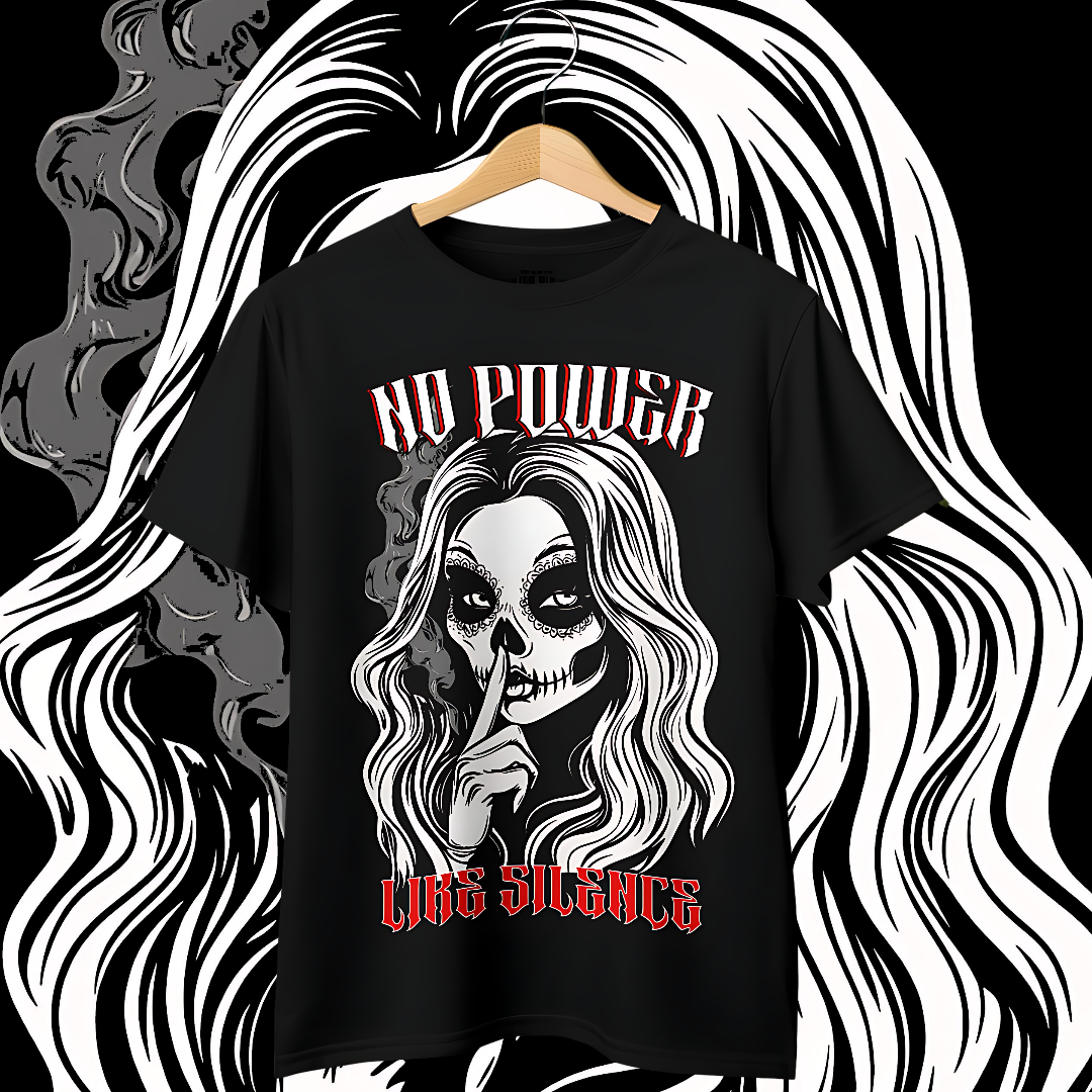 "Silence" Front Print Tee