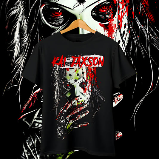 "Slasher" Oversized Fit Front Print Tee