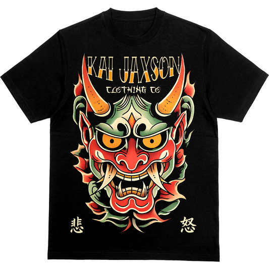 "Hannya" Oversized Fit Tee, Choice Of Either Front or Back Print