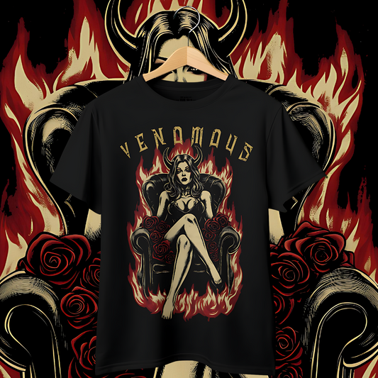 "Venomous" Front Print Tee