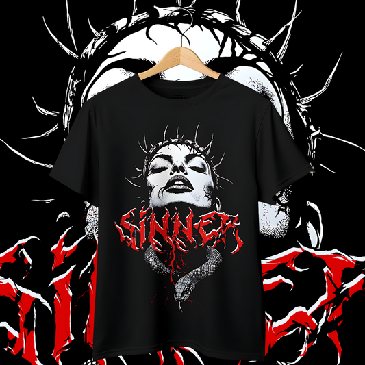 "Sinner" Front Print Tee